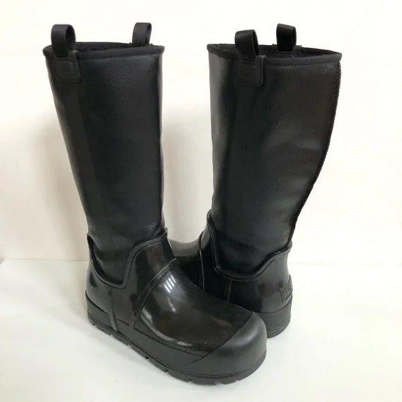 UGG Shoes Ugg Raincloud Tall Black Waterproof Rain Boots